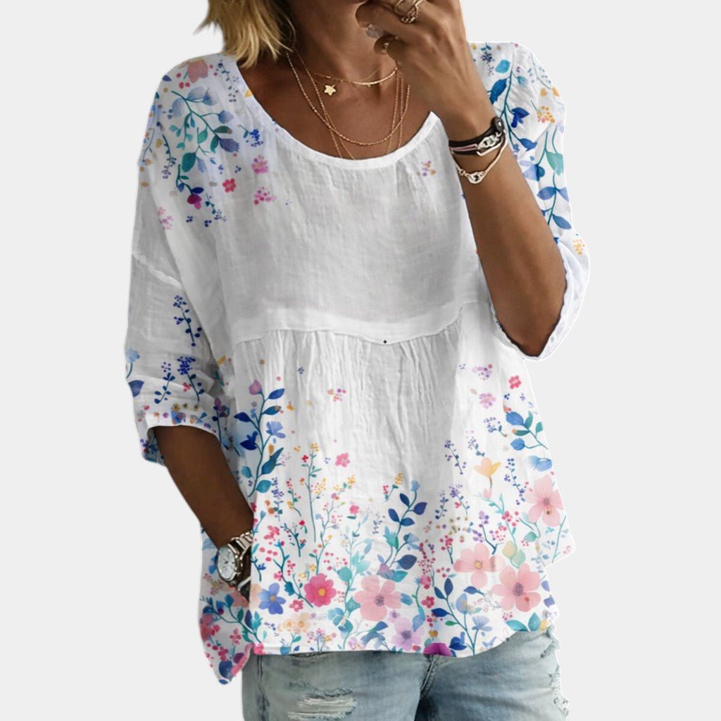 Laure | Blouse Brodée de Fleurs