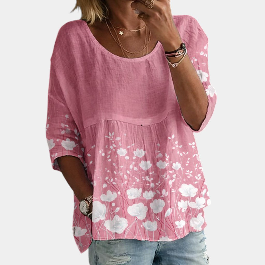 Laure | Blouse Brodée de Fleurs