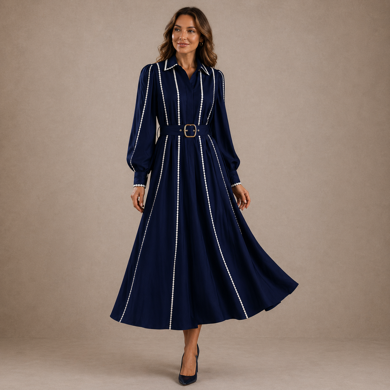 ALEXIA | Robe Avec Ceinture Élégante