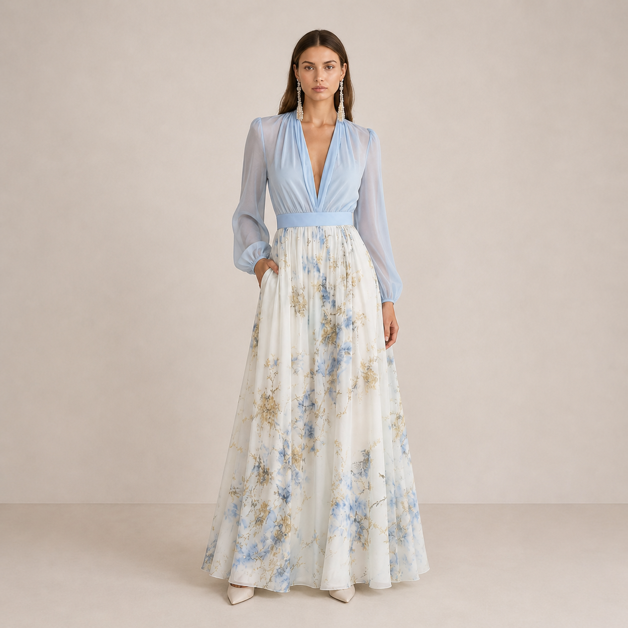 VERA | Robe longue à fleurs