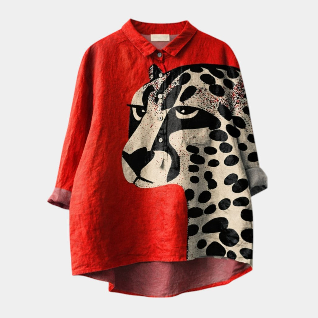 Ornella | Chemise à motif léopard