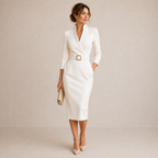 TIVARA | Robe Noire Avec Ceinture