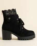 Tania - Bottines avec dentelle et talon épais