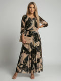 Robe en georgette imprimée