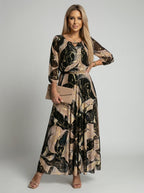 Robe en georgette imprimée