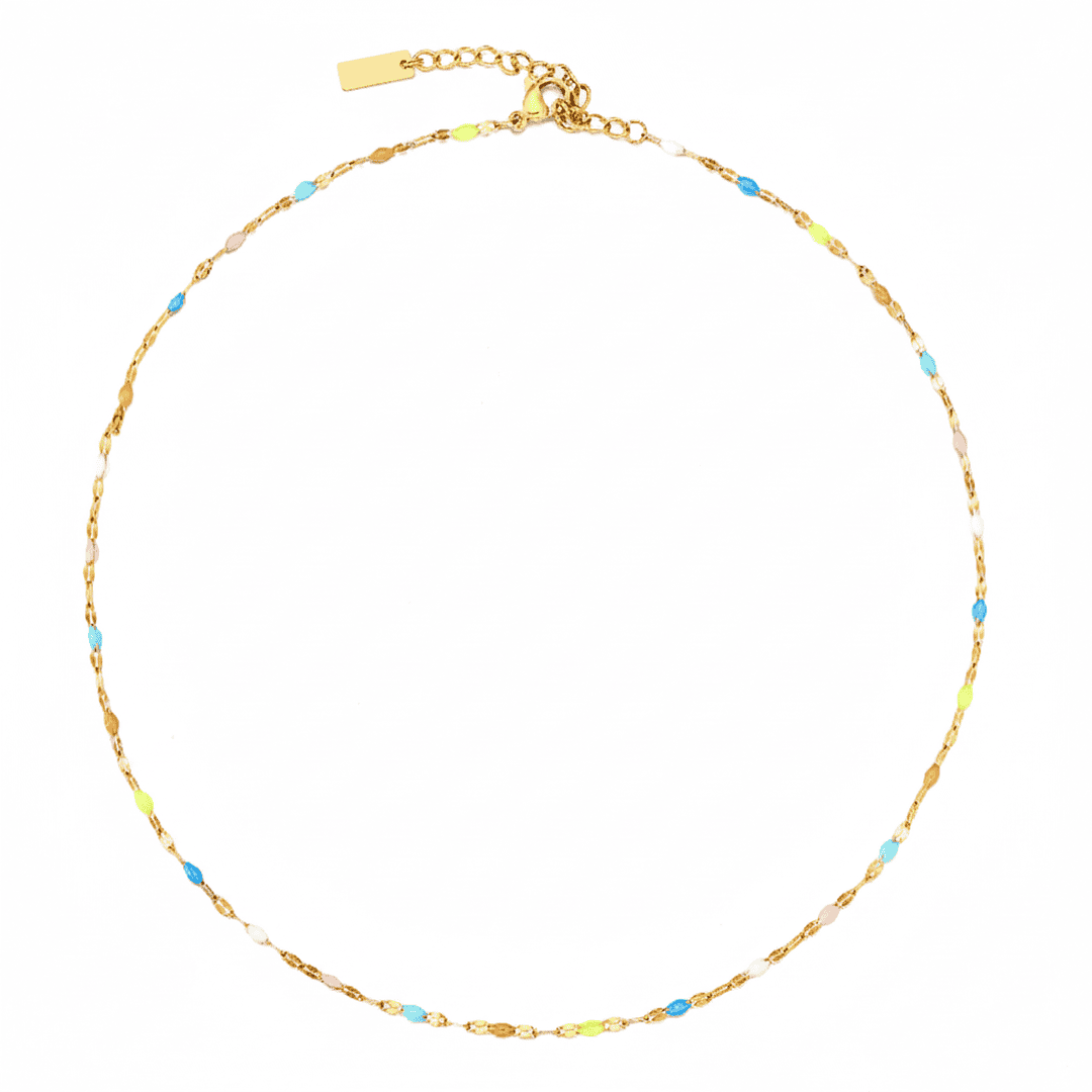 Collier Choker Délicat Couleurs Éclatantes