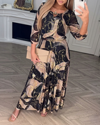 Robe en georgette imprimée