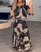 Robe en georgette imprimée