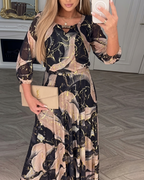 Robe en georgette imprimée