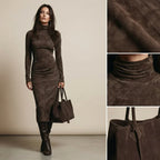 Sara | Robe Midi en Velours