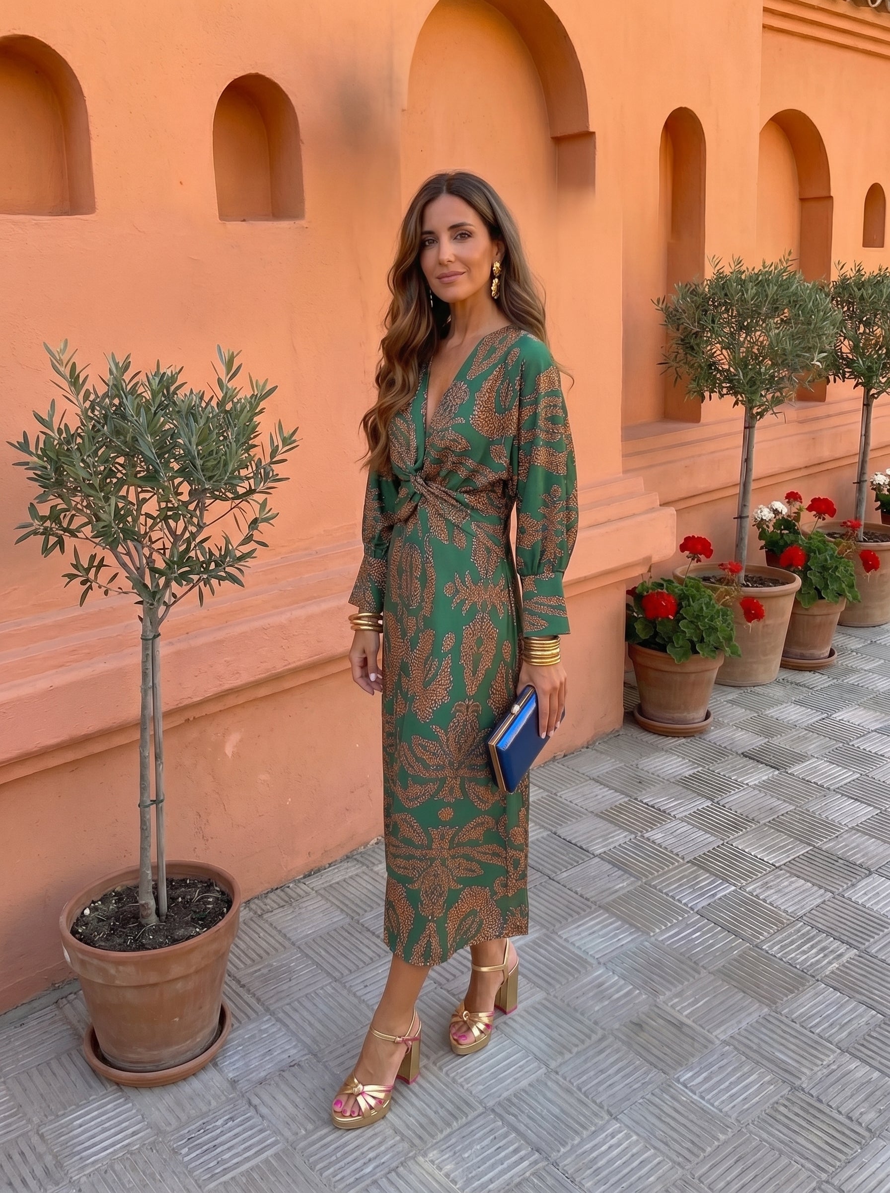 Silvia™ | Robe midi à imprimé