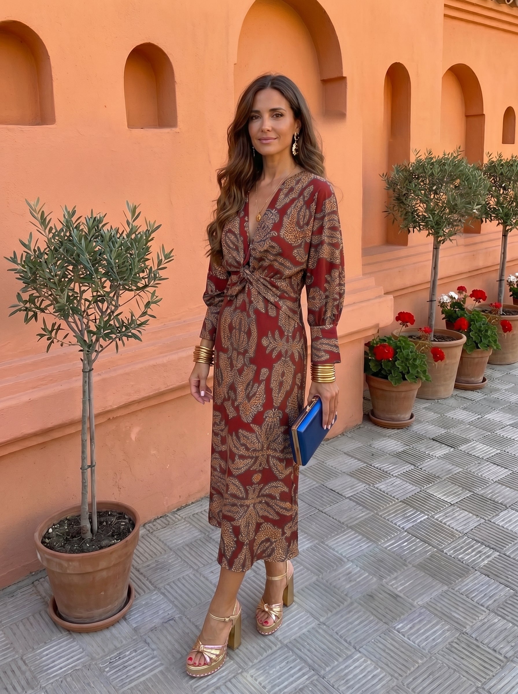 Silvia™ | Robe midi à imprimé