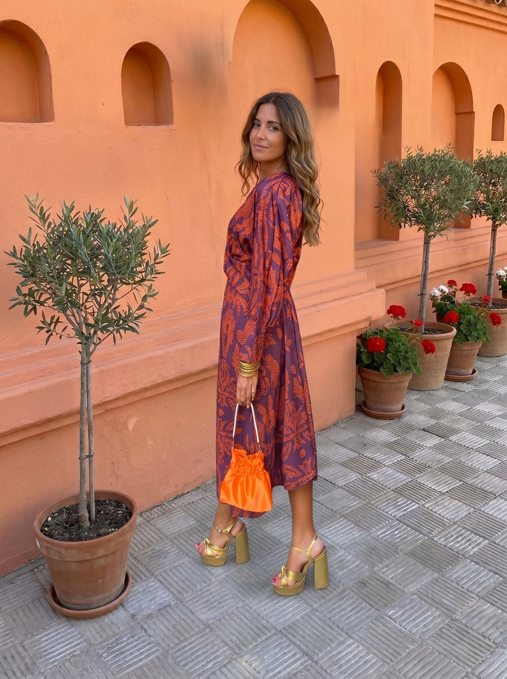 Silvia™ | Robe midi à imprimé