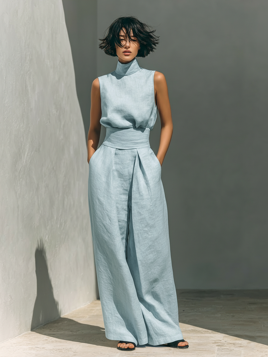 ZIRELLA | Ensemble Minimal avec Pantalons Amples