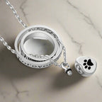 Collier en Acier Inoxydable avec Urne en Forme de Patte