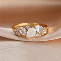Bague Vintage en Pierre de Lune Dorée