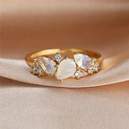 Bague Vintage en Pierre de Lune Dorée