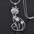 Colliers de Chat Amoureux en Argent Sterling
