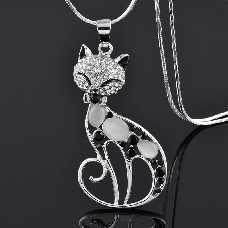 Colliers de Chat Amoureux en Argent Sterling