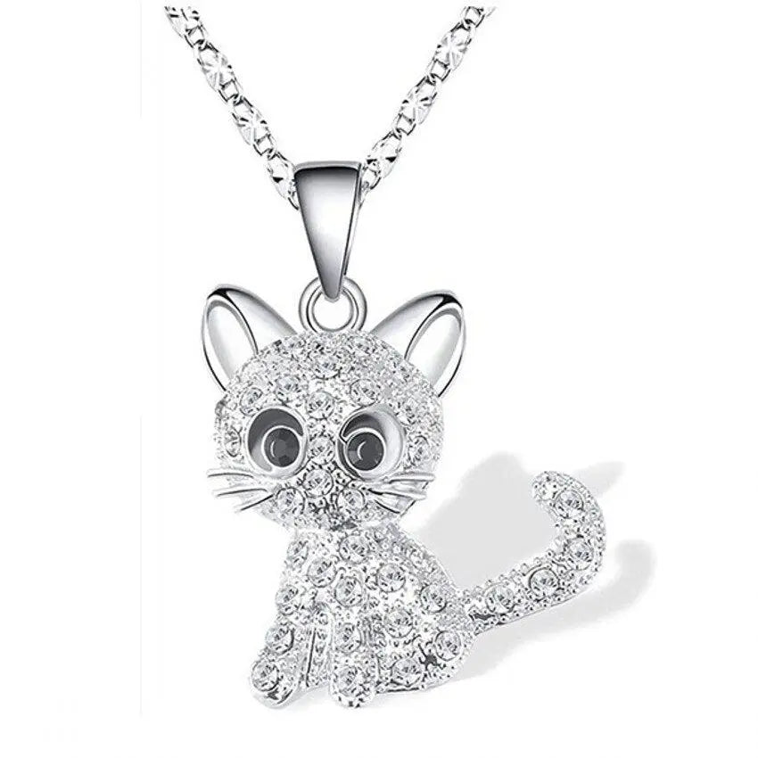 Collier pour Bébé Katt en Argent avec des Zirconiums Colorés
