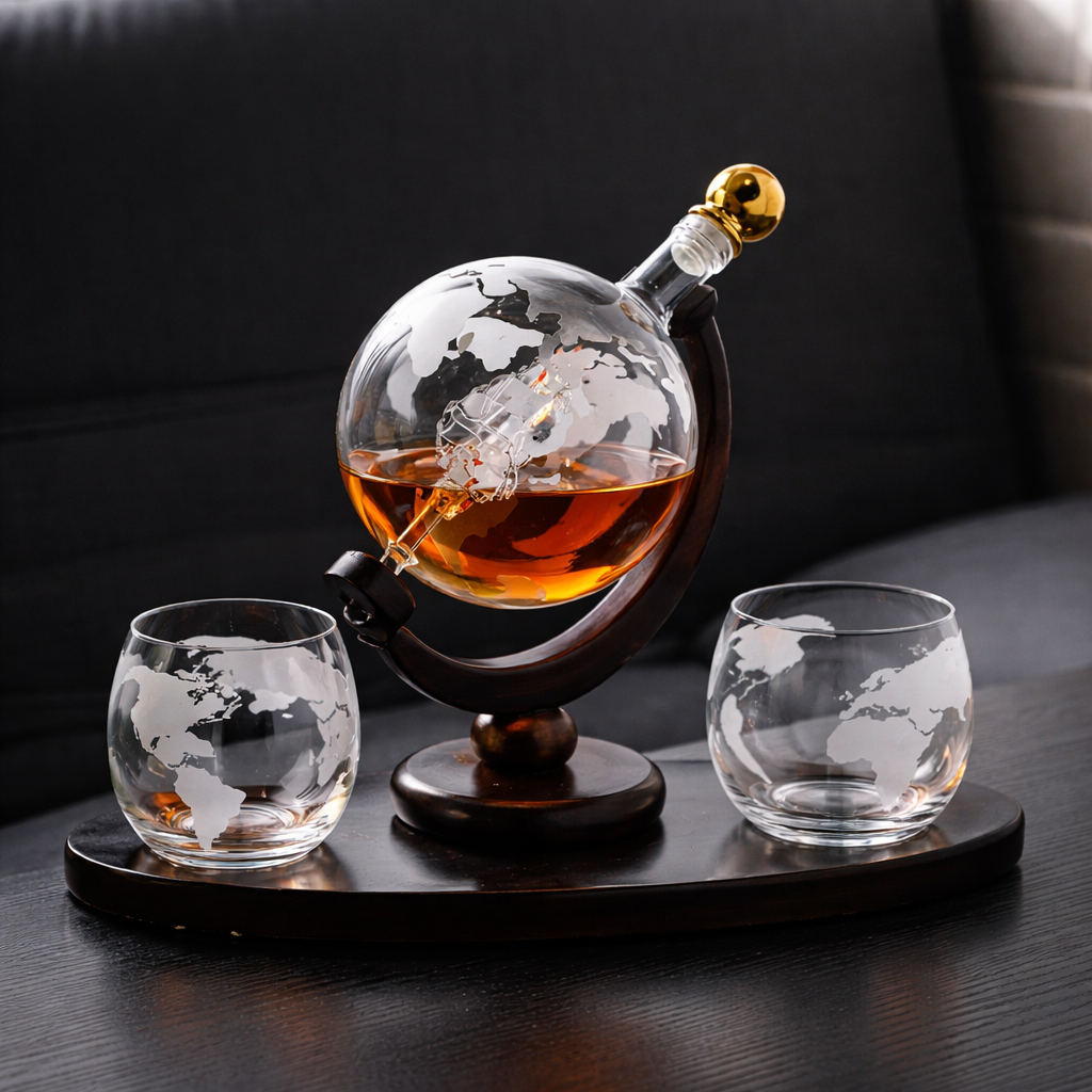 Bouteille de whisky - Édition de la carte du monde