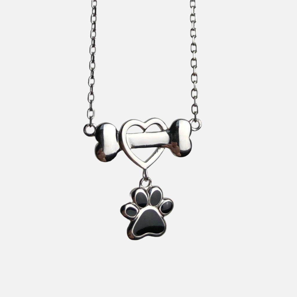Collier Elegant Hundtass en Acier Inoxydable