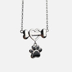 Collier Elegant Hundtass en Acier Inoxydable