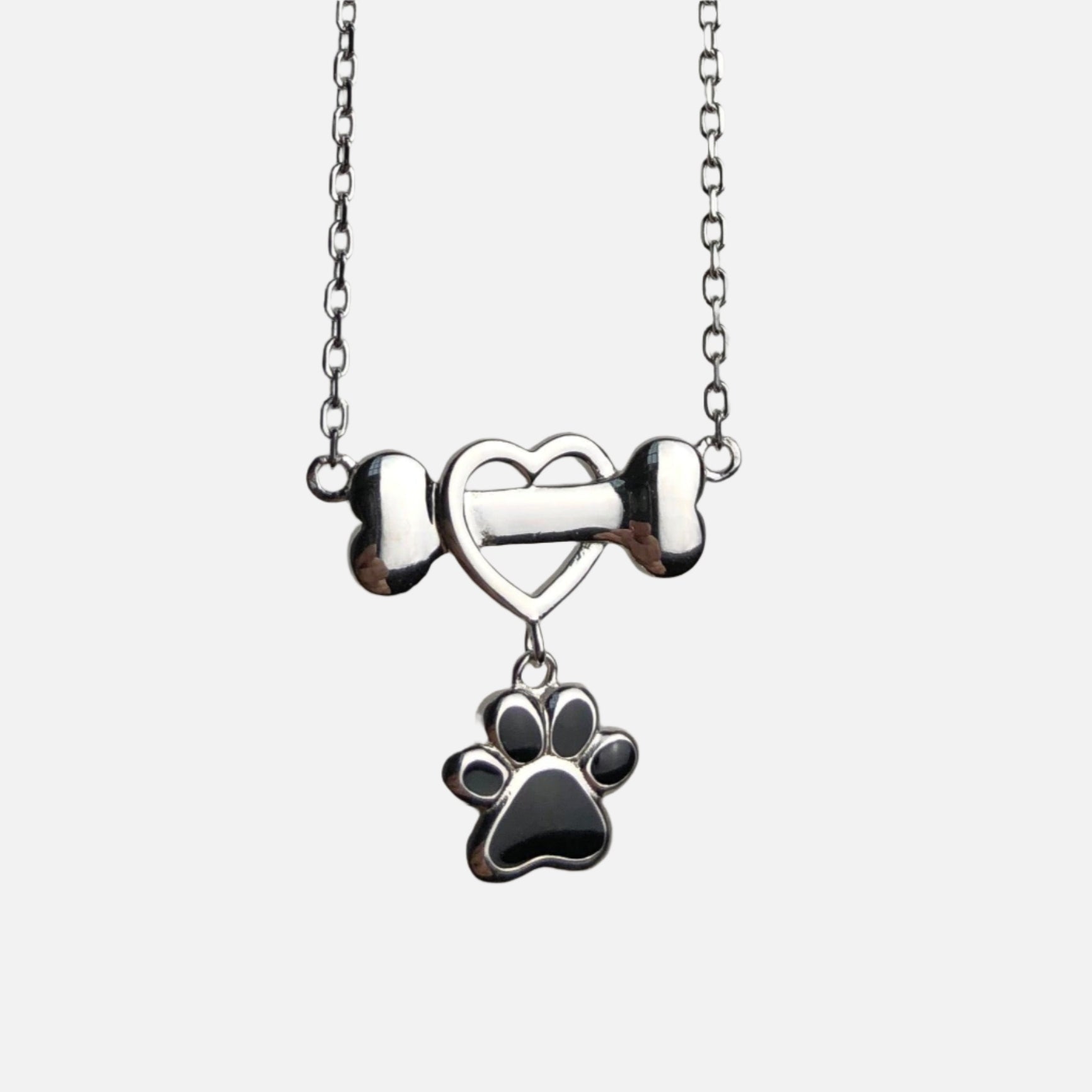 Collier Elegant Hundtass en Acier Inoxydable