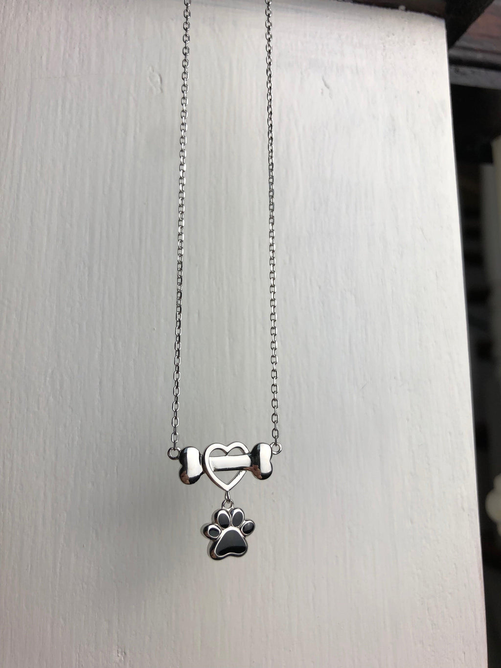 Collier Elegant Hundtass en Acier Inoxydable