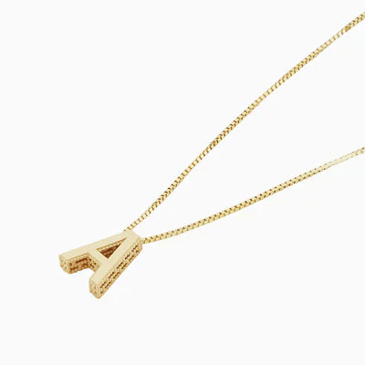 Collier Initial en Or Élégant avec Lettre d'Amour