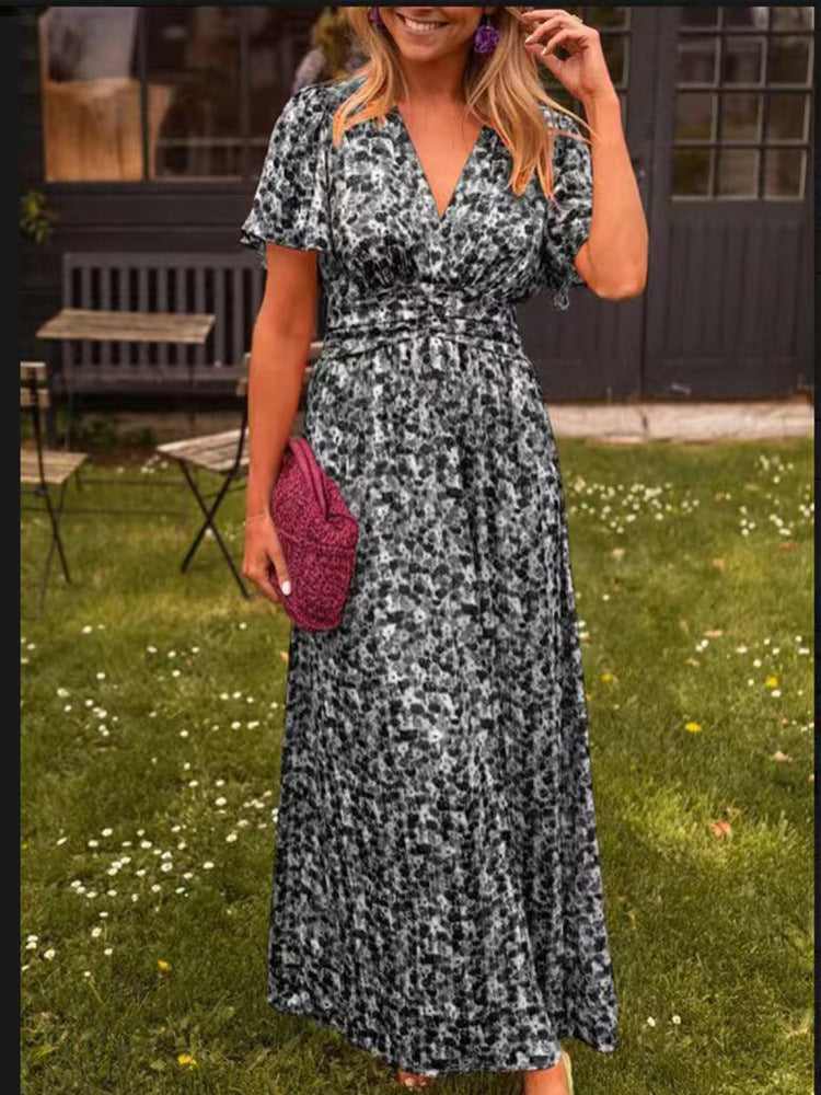 Rosario | Robe longue fluide avec fleurs