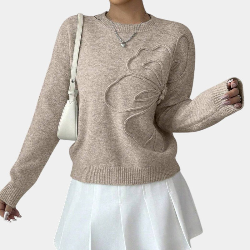 Alma | Pull à Fleurs Tricoté
