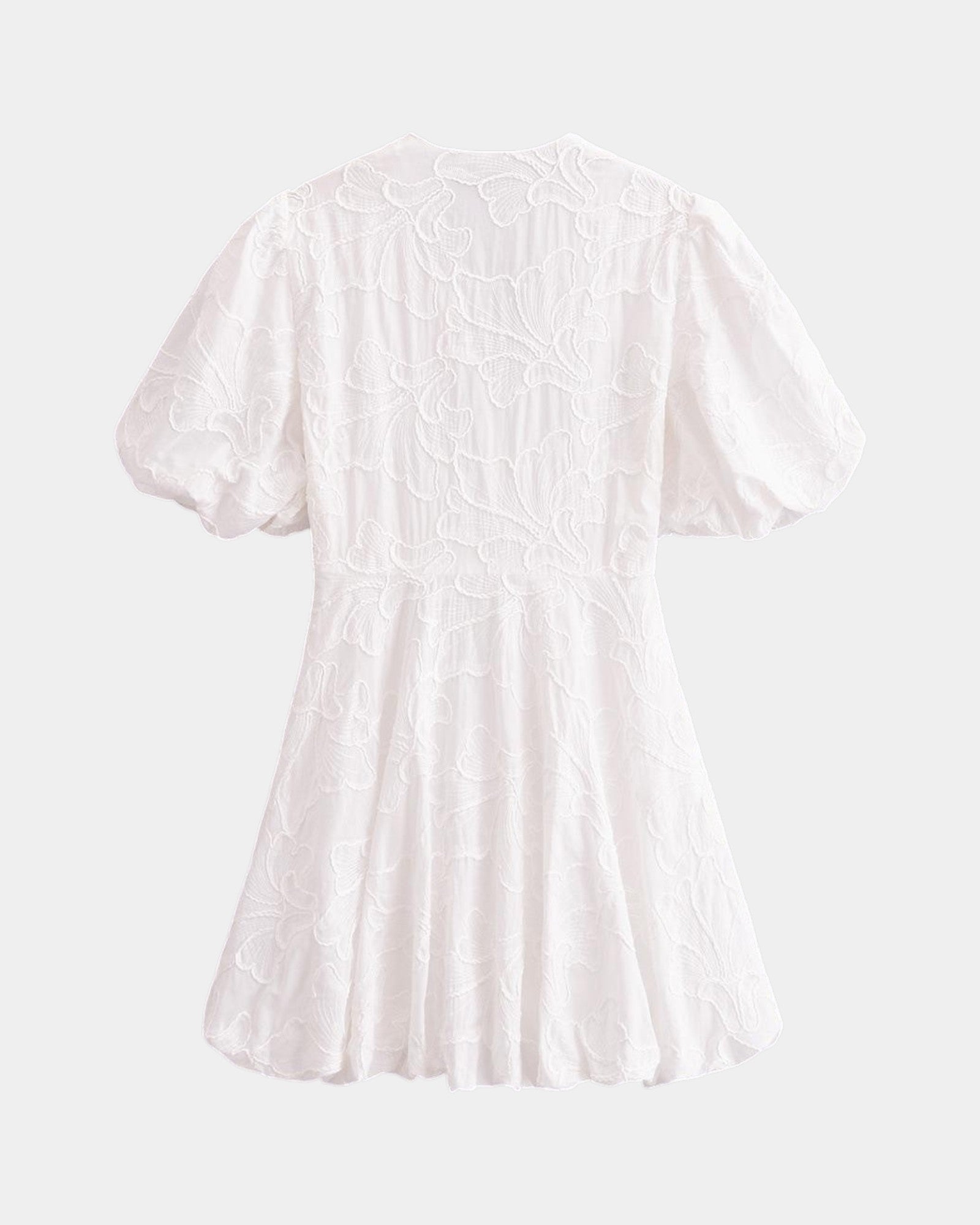 Anastasie | Robe mini brodées à manches volantées