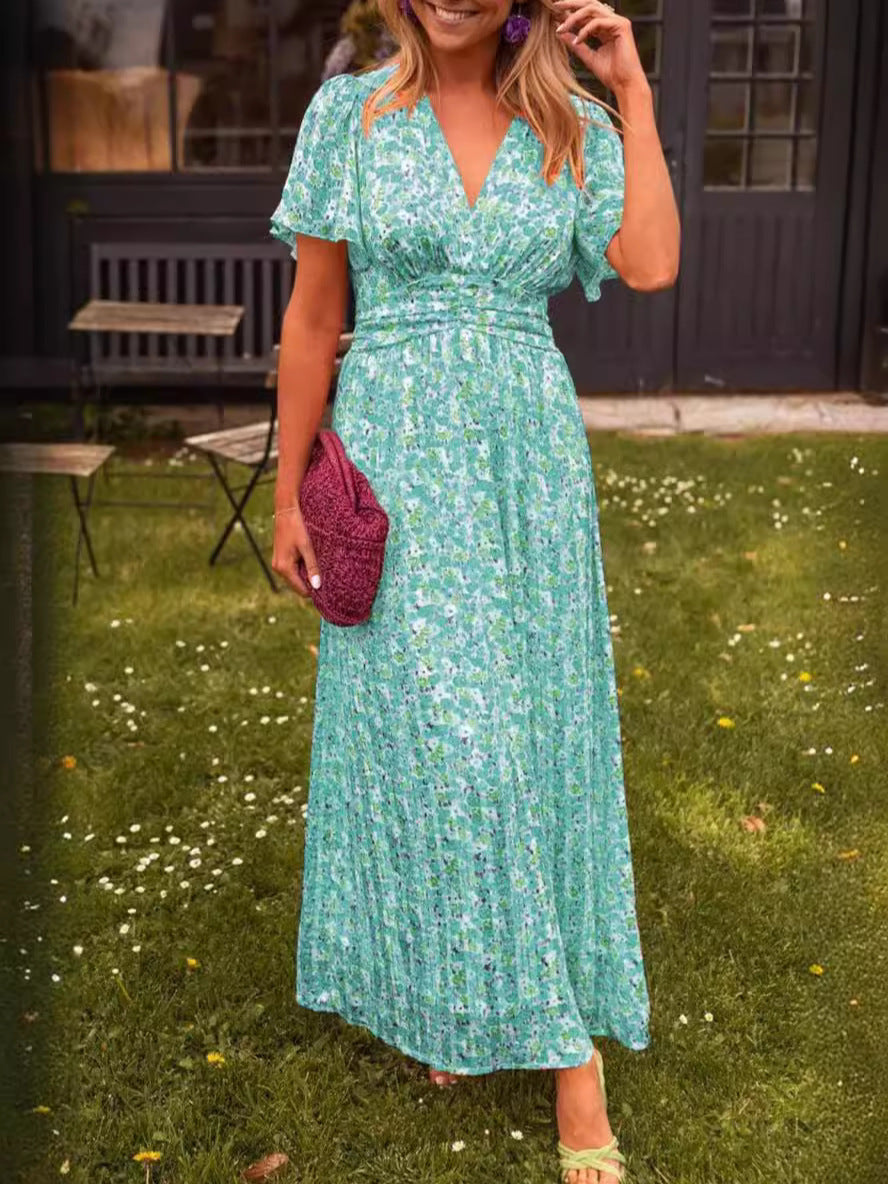 Rosario | Robe longue fluide avec fleurs
