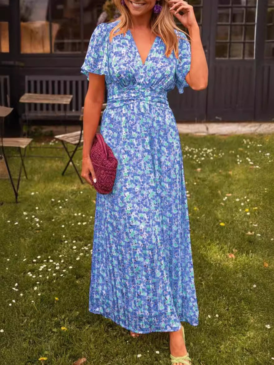 Rosario | Robe longue fluide avec fleurs