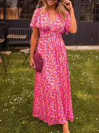 Rosario | Robe longue fluide avec fleurs