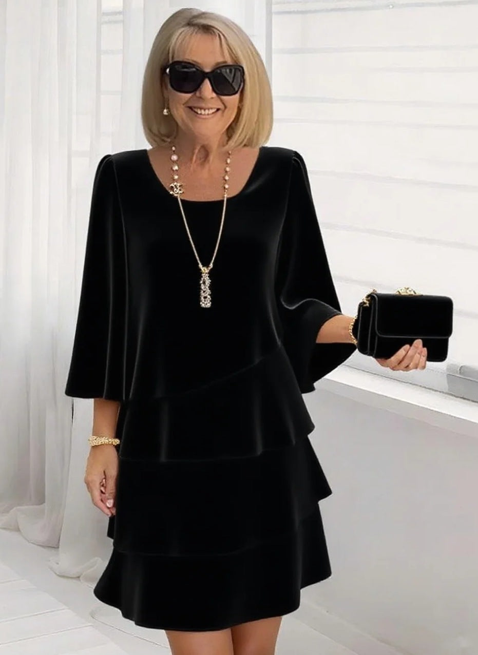 Asunción | Robe midi élégante avec volants