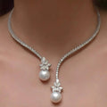 Collier élégant en perles en argent sterling