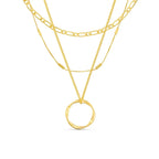 Collier Ovale Ouvert en Or Élégant