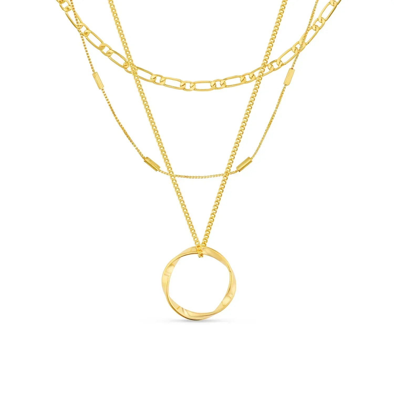 Collier Ovale Ouvert en Or Élégant