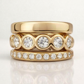 Bague en Or Forgé avec Zirconia