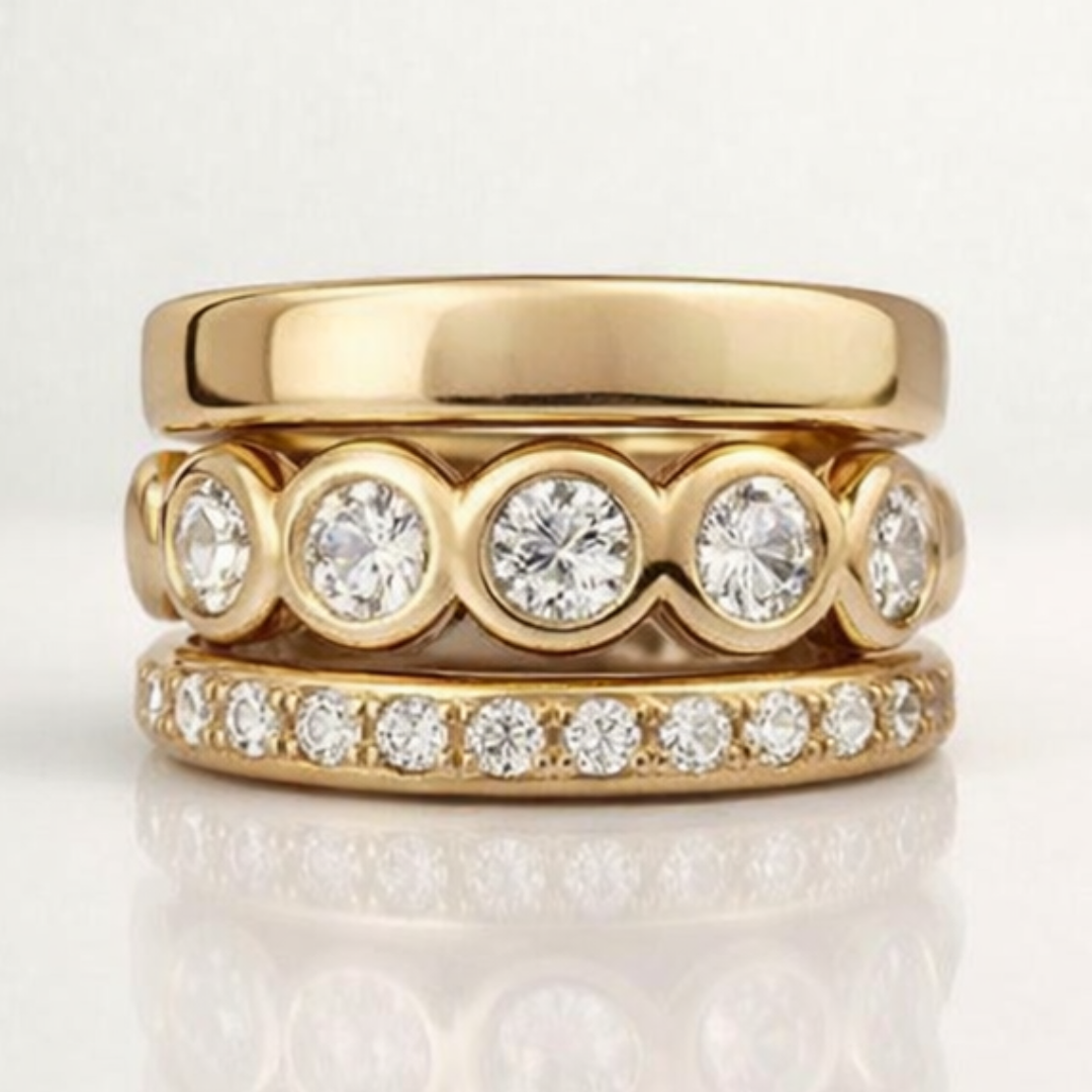Bague en Or Forgé avec Zirconia