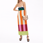 Paloma | Maxi Robe Colorée à Rayures