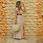 Noelia | Robe longue bohémienne fluide avec ceinture
