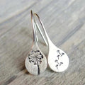 Boucles d'Oreilles Vintage en Argent avec Design de Fleur