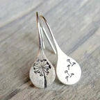 Boucles d'Oreilles Vintage en Argent avec Design de Fleur