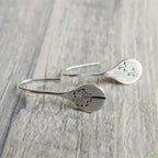 Boucles d'Oreilles Vintage en Argent avec Design de Fleur