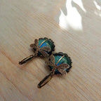 Boucles d'Oreilles Libellule en Or Ancien