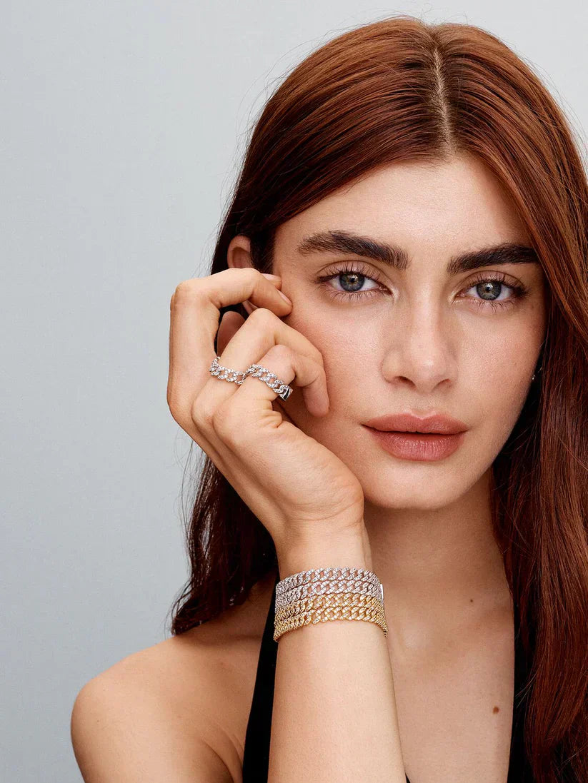 Adele | Bracelet cubain en moissanite