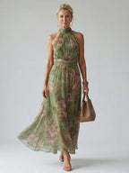 MIRELY | Robe Midi Halter Marsciato